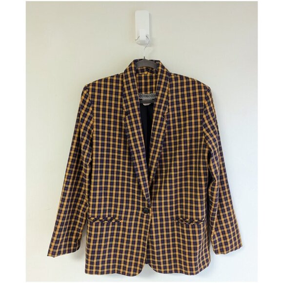 Vintage Jackets & Blazers - Vintage Marco Pecci Plaid Blazer